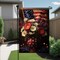4th of July Patriotic Floral Garden Flag God Bless America 12x18 Inch Double Sided for Outside Summer Small Independence Day Yard Decorations